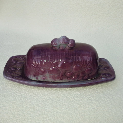 Mushroom Butter Dish - Plum