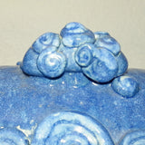 OOAK Mushroom Butter Dish - Cobalt Swirls