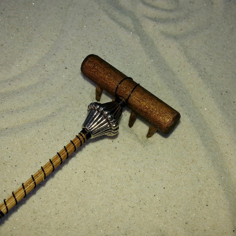 Mini Zen Garden Rake - Metal Head II